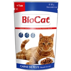 BIOCAT RYBA W SOSIE SASZETKA 100g