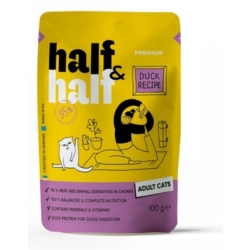 Half&Half mokra karma dla dorosłych kotów - kaczka w sosie 100 g