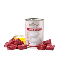 Nuevo Sensitive 100% Beef - monoproteinowa, mokra karma dla psa, 100% Wołowiny, 400g