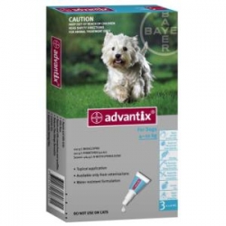 ADVANTIX 'SPOT-ON' DLA PSÓW O MASIE 4kg-10kg 1 ML