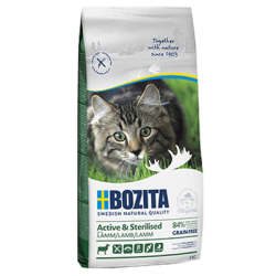 BOZITA ACTIVE & STERILISED Z JAGNIĘCINĄ, BEZ DODATKU ZBÓŻ 10KG