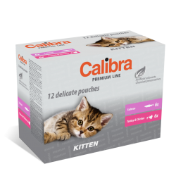 CALIBRA  PREMIUM  LINE  CAT  MULTIPACK  KITTEN SASZETKA 12X100G