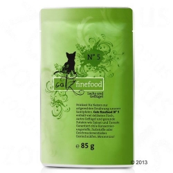 CATZ FINEFOOD N°5 - SASZETKA Z ŁOSOSIEM i DROBIEM 85g