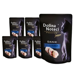 DOLINA NOTECI PREMIUM DANIE Z DORSZA Z SARDYNKĄ – KARMA JUNIOR 10X85 g