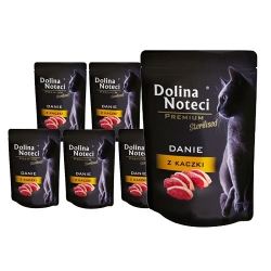 DOLINA NOTECI PREMIUM DANIE Z KACZKI DLA KOTÓW STERYLIZOWANYCH 10X85 G