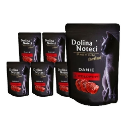 DOLINA NOTECI PREMIUM DANIE Z WOŁOWINY DLA KOTÓW STERYLIZOWANYCH 10X85 G