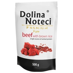 DOLINA NOTECI PREMIUM PURE WOŁOWINA Z RYŻEM BRĄZOWYM 500 g