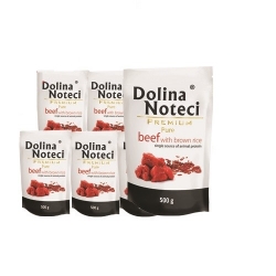 DOLINA NOTECI PREMIUM PURE WOŁOWINA Z RYŻEM BRĄZOWYM 10X500 g