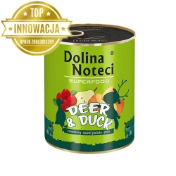 DOLINA NOTECI SUPERFOOD JELEŃ I KACZKA 800 g