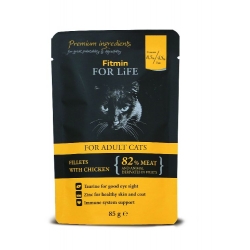 FITMIN FOR LIFE CAT POUCH ADULT CHICKEN 85G