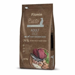 FITMIN DOG PURITY RICE ADULT FISH VENISON 12KG
