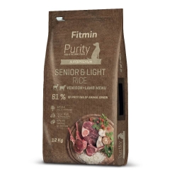 FITMIN DOG PURITY RICE SENIOR LIGHT VENISON LAMB 12KG