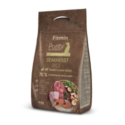 FITMIN DOG PURITY RICE SEMIMOIST RABBIT LAMB 4KG