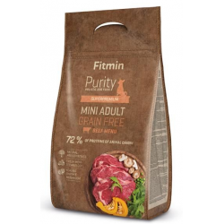 FITMIN DOG PURITY GRAIN FREE ADULT MINI BEEF 1KG - KARMA NA WAGĘ