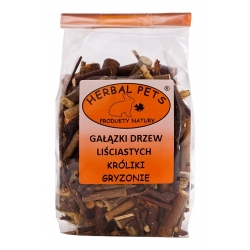 HERBAL PETS GAŁĄZKI DRZEW LIŚCIASTYCH DLA KRÓLIKÓW I GRYZONI 75G