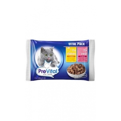 PREVITAL VITAL PACK  KURCZAK CIELĘCINA 4X100G