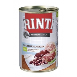 RINTI PUR KENNERFLEISCH - SERCA DROBIOWE 400g