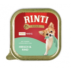 RINTI MINI GOLD JELEŃ/WOŁOWINA TACKA 100g