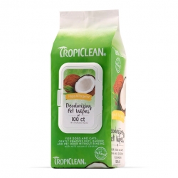 TROPICLEAN HYPOALLERGENIC WIPES FOR PETS 100SZT