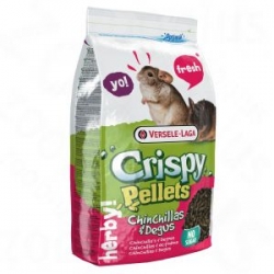 VERSELE LAGA CRISPY PELLETS - CHINCHILLAS&DEGUS 1KG - GRANULAT DLA SZYNSZYLI I KOSZTANICZEK