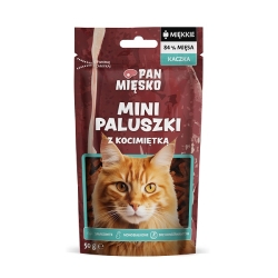 Pan Mięsko Przysmak dla kota Mini paluszki Kaczka z kocimiętką (dorosły) 50g
