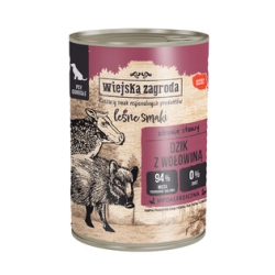Wiejska Zagroda Karma mokra dla psa Leśne smaki Dzik z wołowiną (dorosły) 800g