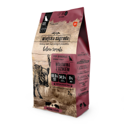 Wiejska Zagroda Karma sucha dla psa Leśne smaki Wołowina z dzikiem (chrupki L) 9 kg