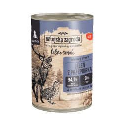 Wiejska Zagroda Karma mokra dla psa Leśne smaki Jeleń z przepiórką (szczeniak) 400g
