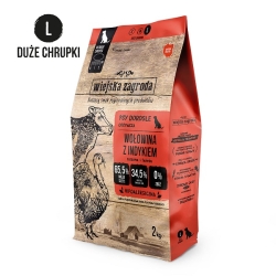 Wiejska Zagroda Karma sucha dla psa Wołowina z indykiem (chrupki L) 9 kg