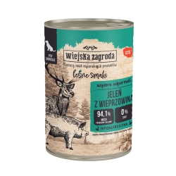 Wiejska Zagroda Karma mokra dla psa Leśne smaki Jeleń z wieprzowiną (dorosły) 400g