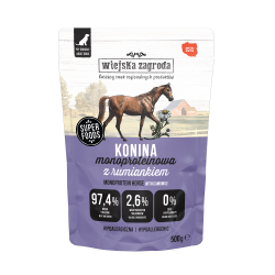 Wiejska Zagroda Karma mokra dla psa Monobiałkowa Konina (dorosły) 500g