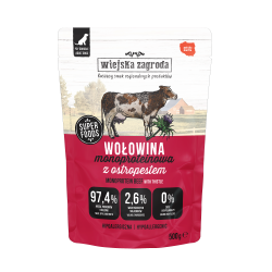 Wiejska Zagroda Karma mokra dla psa Monobiałkowa Wołowina (dorosły) 500g