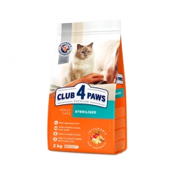 CLUB 4 PAWS CAT ADULT STERILISED Z KURCZAKIEM 14KG