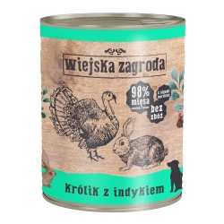 Wiejska Zagroda Królik z indykiem 400g